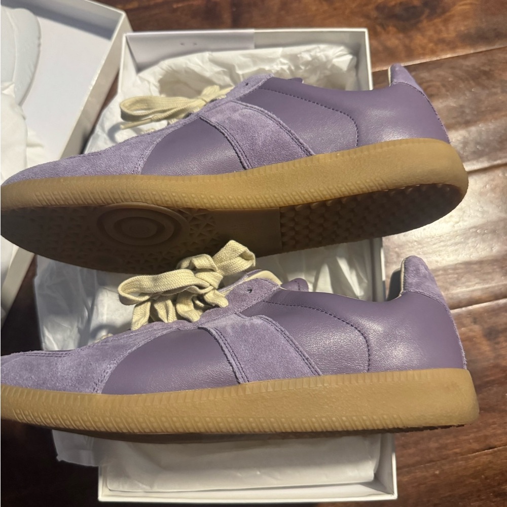 Purple Suede Sneakers with Gum Sole